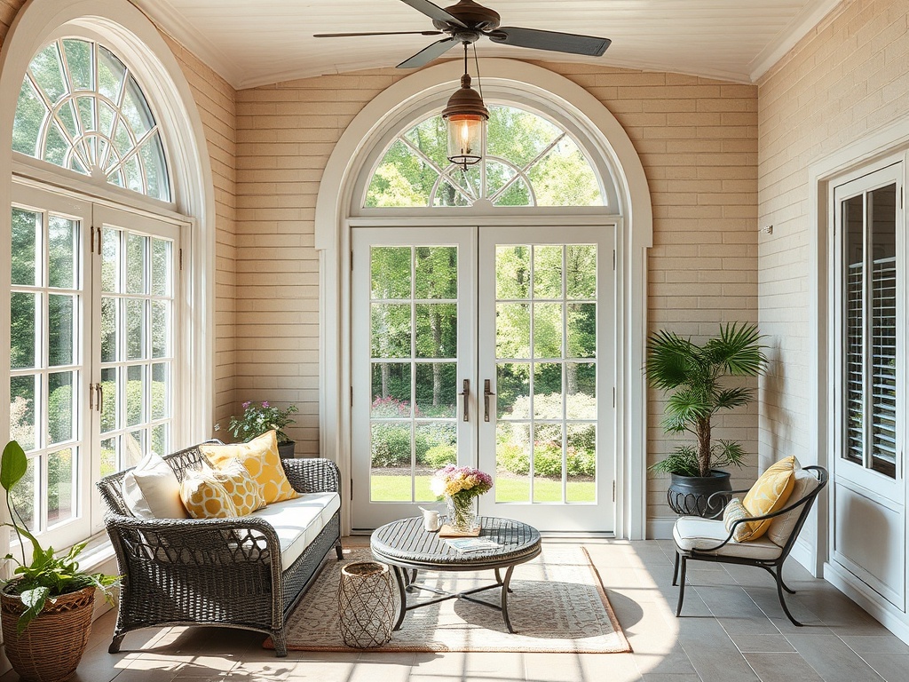 Раздвижные стеклянные двери на террасу